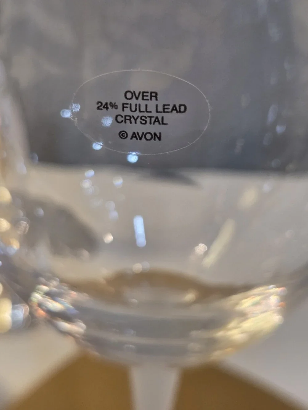 Set Of 2 AVON HUMMINGBIRD WINE GLASSES